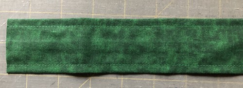 Topstitch along the long edges.