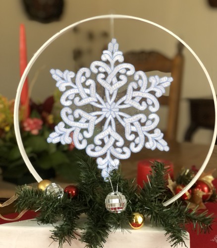 A stitch-out used as an ornament.