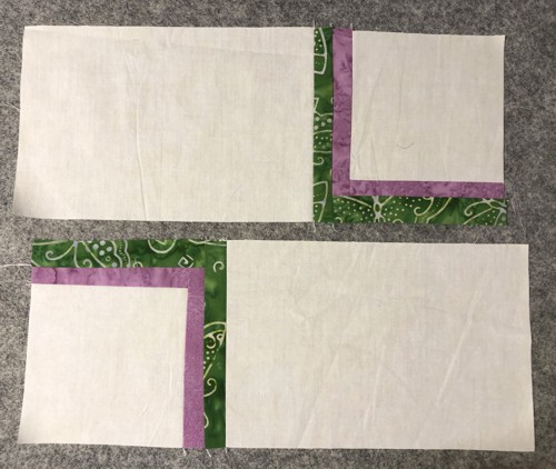 2 strips with the small blocks on the ends.