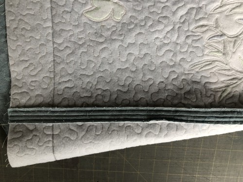 Topstitch on both sides of the seam.
