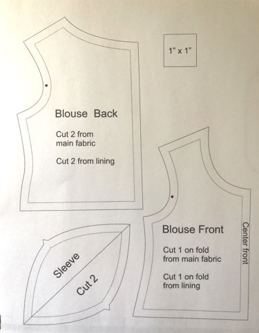 Doll's top templates