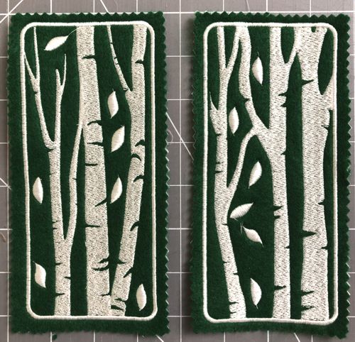 Two birch tree panels
