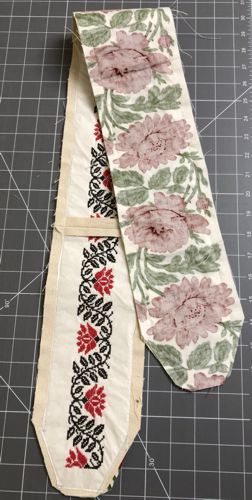 Trim the ends, leaviing 1/4" seam allowance.