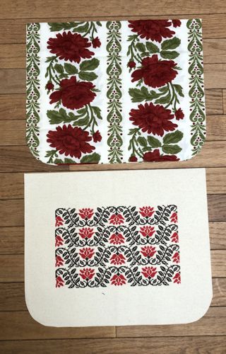 Panels of the lining and the outer bag.
