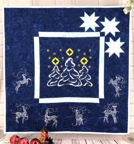 Christmas Night in the Woods Wall Quilt