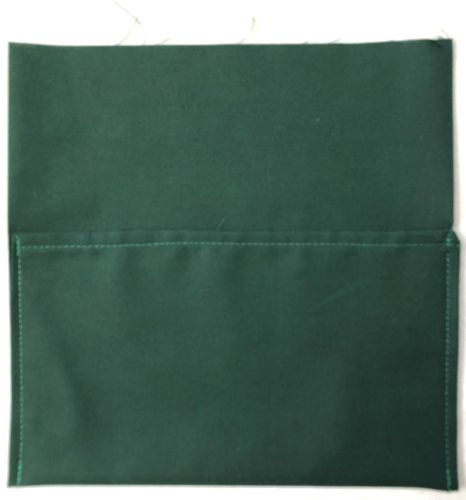 The finished pocket of the tote.