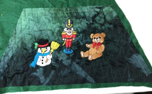 The first level of the tree quilted.