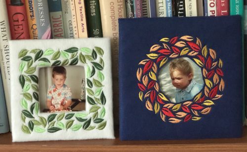Machine-Embroidered Felt Photo Frames Tutorial