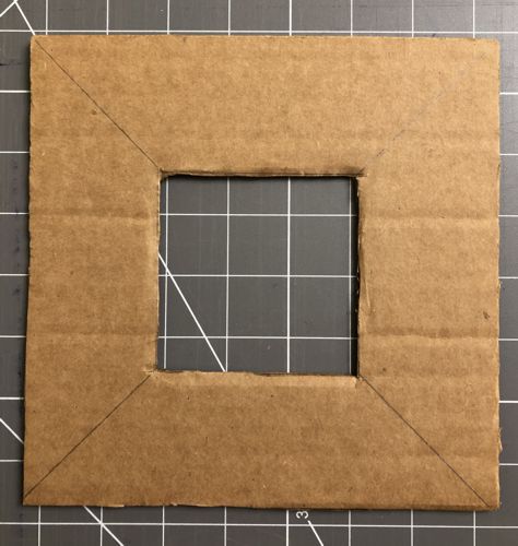 Carboard under frame .