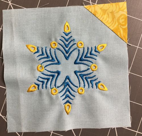 Unfold the square and press.