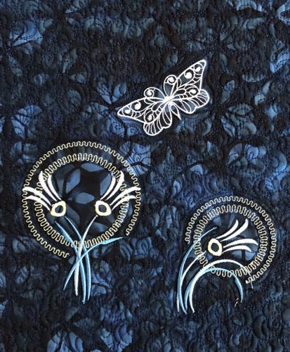 A close-up of the embroidery.