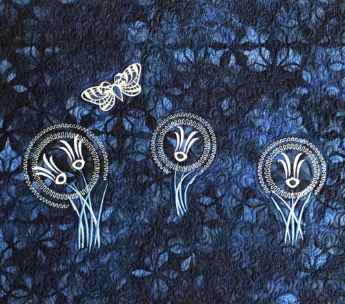 A close-up of the embroidery.