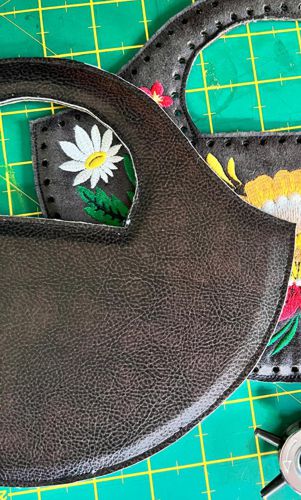Topstitch the "sandwiches" along the embroidered outer line.