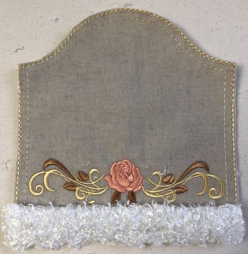 Fold the strip to the wrong side of the sleeve.