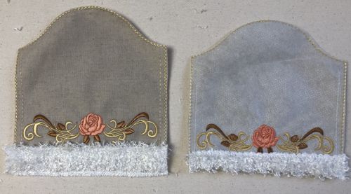 The right and the wrong sides of the sleeve with finished hem.