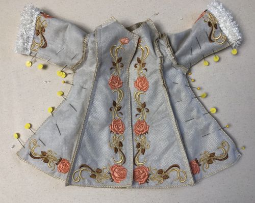 With right sides together, pin the side edges together.