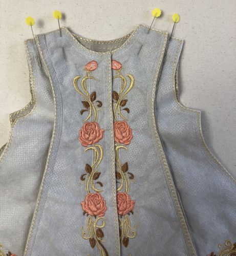 Pin the shoulders together.