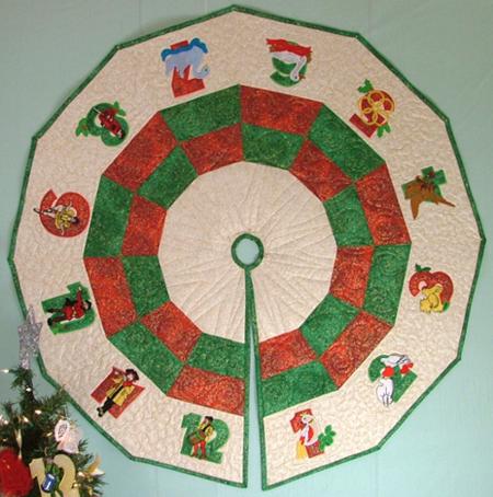 12 Days of Christmas Tree Skirt image 1