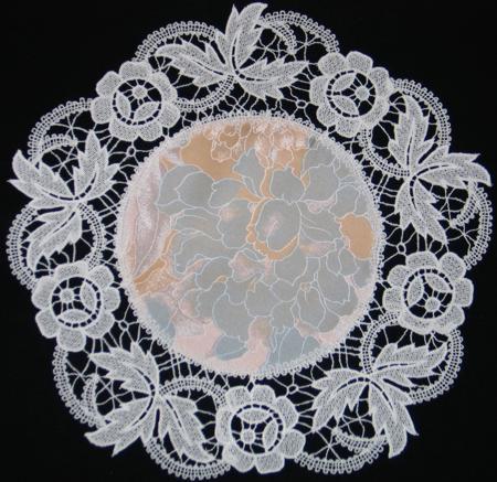 FSL Battenberg Rose Lace Doily image 2