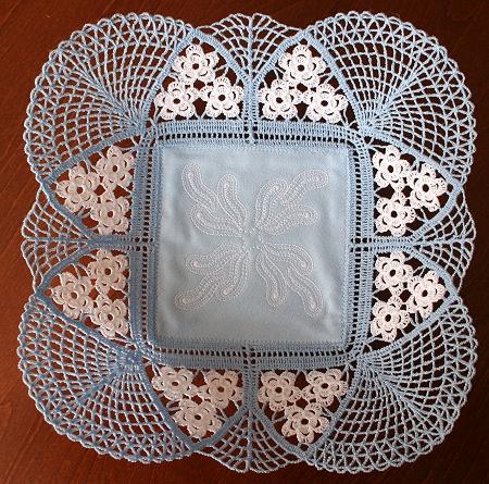 FSL Crochet Forget-Me-Not Doily and Bowl image 7
