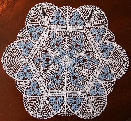 FSL Crochet Forget-Me-Not Doily and Bowl image 2