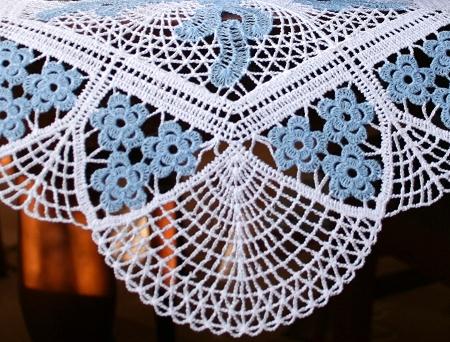 FSL Crochet Forget-Me-Not Doily and Bowl image 4