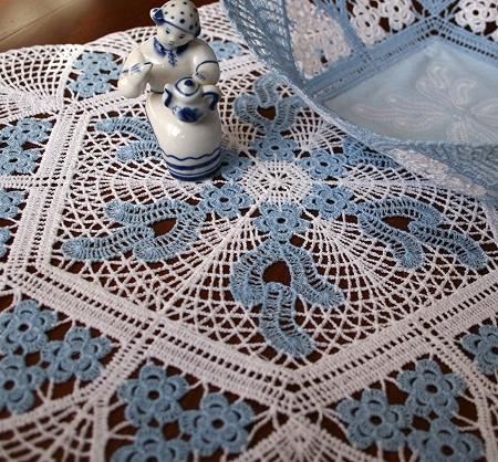 FSL Crochet Forget-Me-Not Doily and Bowl image 5