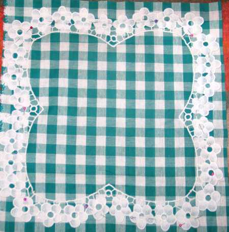 Doilies with FSL Apple Blossom Border image 2