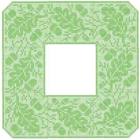 FSL Crochet Oak Leaf Border and Insert Set image 1