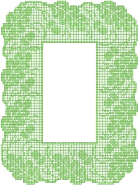 FSL Crochet Oak Leaf Border and Insert Set image 2