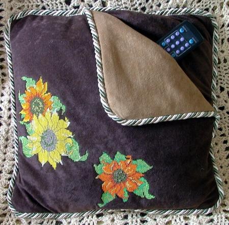 Sunflower Cushion with Pocket image 13