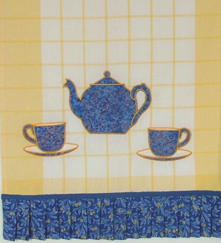 Kitchen Towels with Tea Set Appliqué image 7
