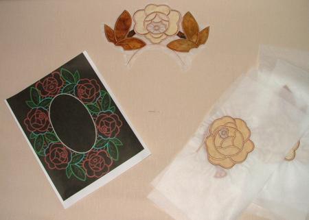 Rose Wreath and Corner Appliqué Set image 2