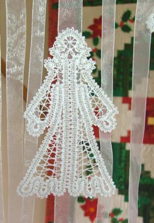 Winter Window Decorations with Battenberg Lace Motifs image 7