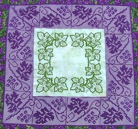 FSL Crochet Grape Vine Border and Insert Set image 2