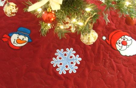 Christmas Felt Tree Skirt with Appliqué image 8