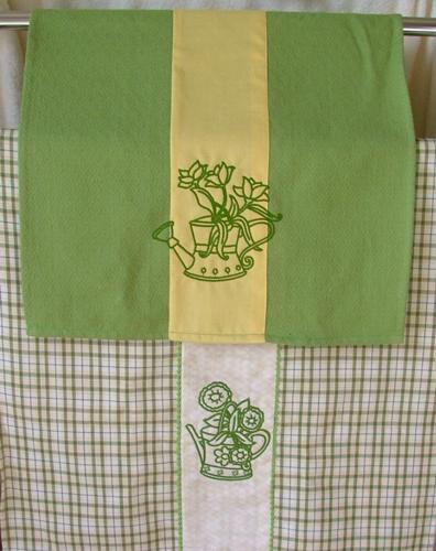 Tea Towel with Watering Can Embroidery image 1