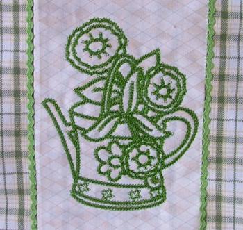 Tea Towel with Watering Can Embroidery image 4