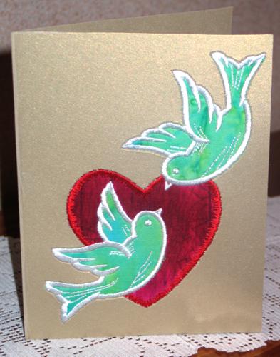 Valentine Greeting Card with Appliqué image 9