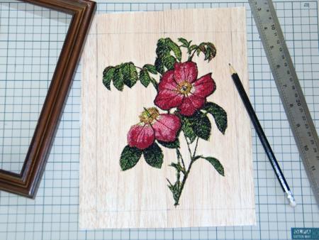Framed Embroidery on Balsa Wood image 4