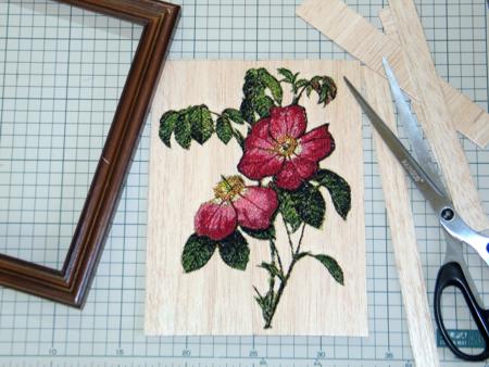 Framed Embroidery on Balsa Wood image 5