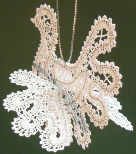 FSL Battenberg Dove Lace Ornament image 1