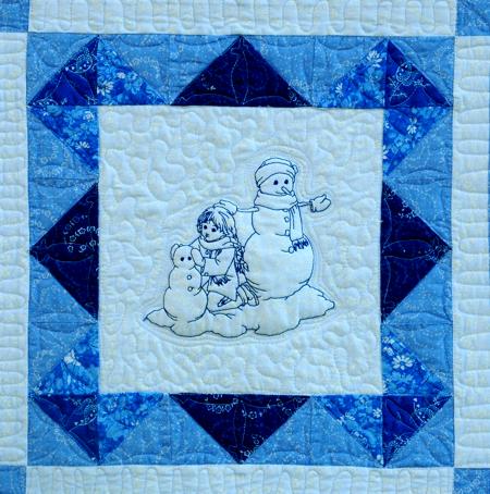 Making a Snowman Quilt for Kids image 19
