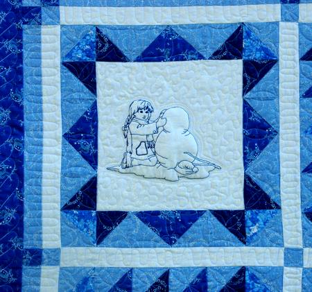 Making a Snowman Quilt for Kids image 12