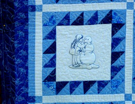 Making a Snowman Quilt for Kids image 14