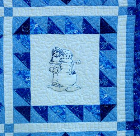 Making a Snowman Quilt for Kids image 16