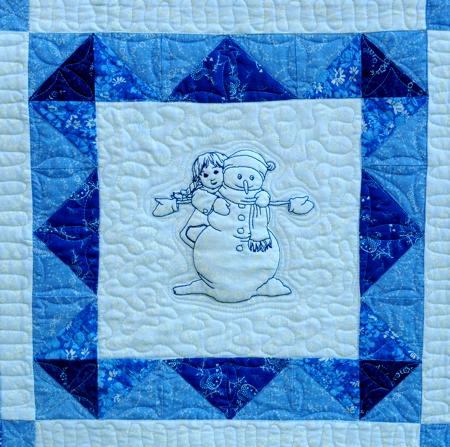 Making a Snowman Quilt for Kids image 17