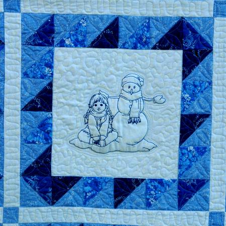 Making a Snowman Quilt for Kids image 18