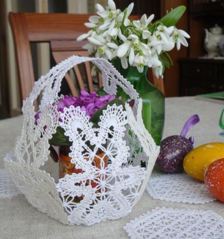 FSL Battenberg Easter Bunny Lace Basket image 5