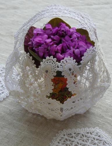 FSL Battenberg Easter Bunny Lace Basket image 6